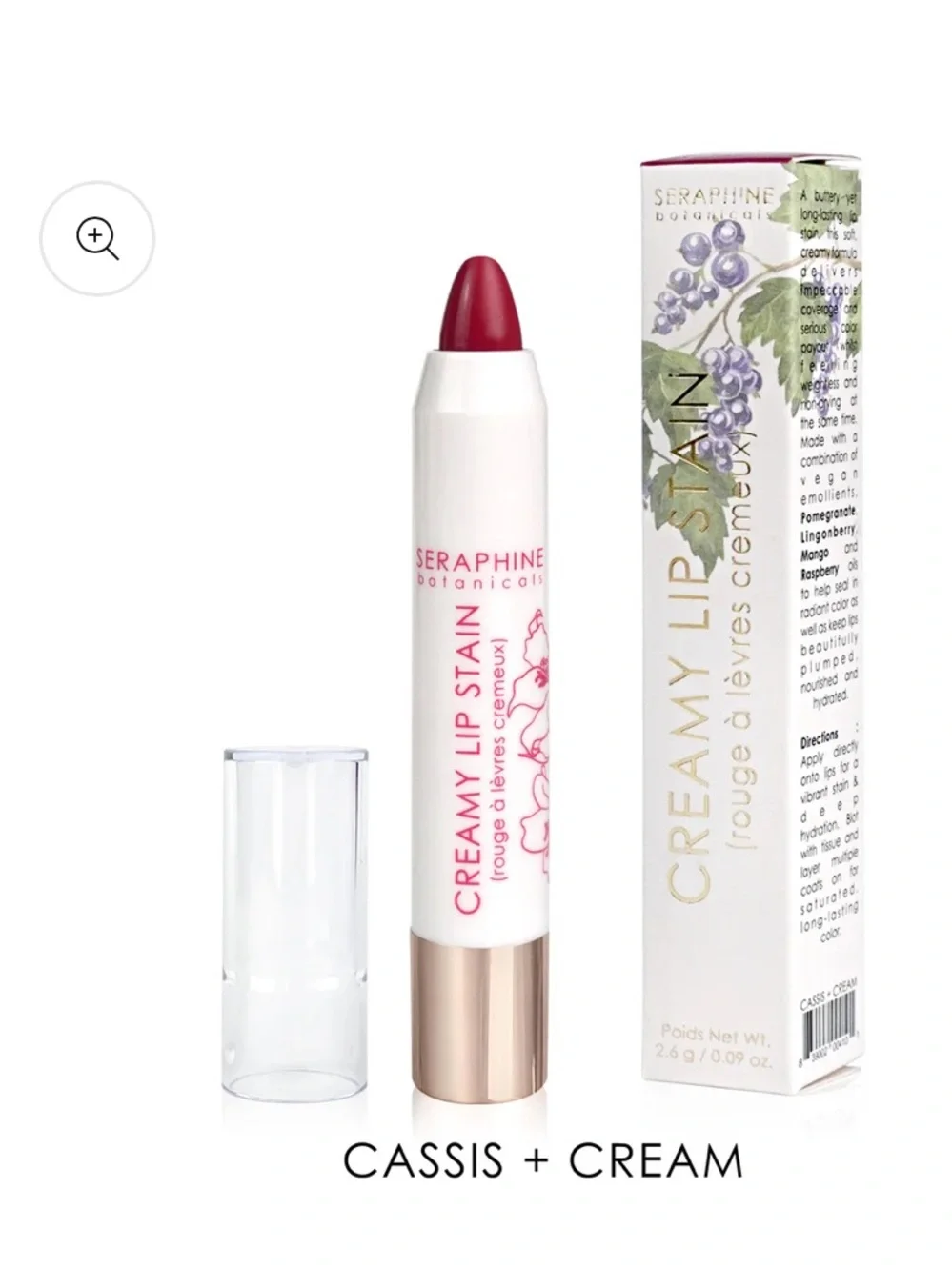Creamy Lip Stain — Cassis + Cream